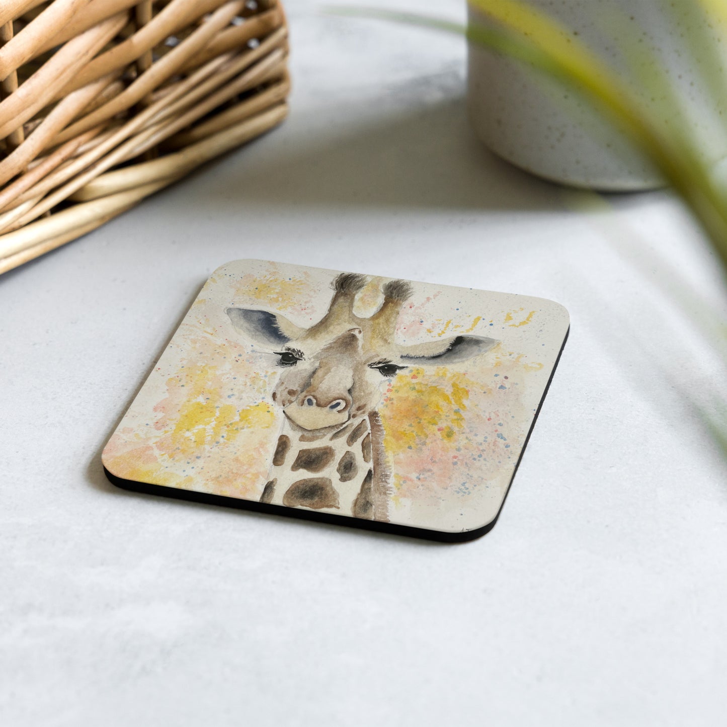 Giraffe Cork-back coaster